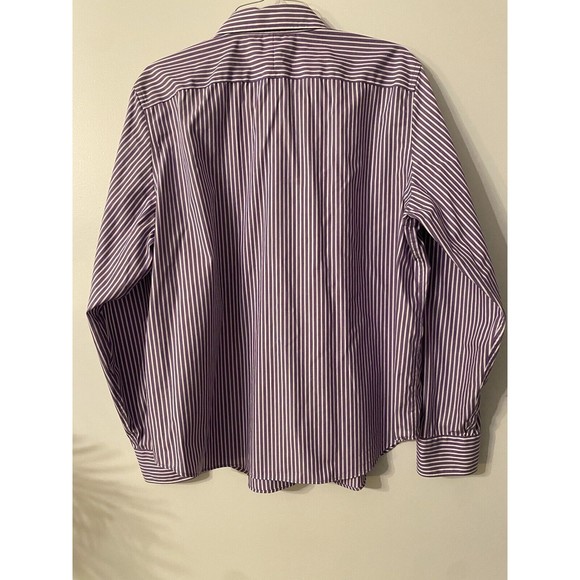 Polo Ralph Lauren Custom Fit Purple Stripe L/S Button Down Sz XL - Picture 3 of 5